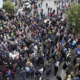 صحنه‌ای از تظاهرات اعتراضی آبان ۱۳۹۸ در تهران