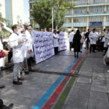 تجمع اعتراضی پرستاران سازمان تأمین اجتماعی در تهران، یکشنبه ۸ خردادماه ۱۴۰۱
